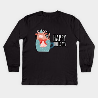 Happy Holidays Kids Long Sleeve T-Shirt